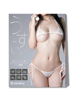 テクニシャン向け 5.00うすい。-usui- 極小ランジェリーセット［三角ブラ×サイドリボンTバックショーツ］（白）【おとなの安心通販】