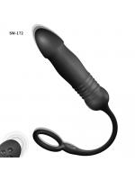 初心者向け 5.00楽の電動アナルグッズ バックドア衝撃1 前立腺マッサージ ロックリング付き 強力ピストン刺激 遠隔絶頂 メスいき 拡張 防水 SM【おとなの安心通販】