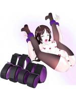 SMグッズ 足枷 SM 手枷 M字開脚 拘束具 手枷 両足拘束 腿ハーネス セックススリング アダルトグッズ バレンタイン 大人のおもちゃ （手枷＋足枷セット） 184【おとなの安心通販】