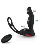 アナニー アナルプラグ ワイヤレス 9段階振動 リモコン付き アナル拡張 二重穴 ペニスリング付き 四点責め 33【おとなの安心通販】