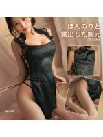 スリットチャイナ服 紐付き セクシー コスプレ 刺繍 ランジェリー レディース ワンピース フルセット コスチューム 2点セット【おとなの安心通販】