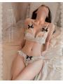 セクシー 透け ブラ tバックショーツ セット レース ブラジャー ショーツ 下着 女性 シースルー ランジェリー 2点セット8036b【おとなの安心通販】